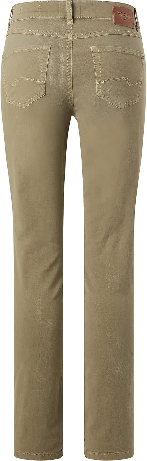 ANGELS Straight-Leg Jeans Jeans Cici mit Coloured Denim mit Label-Applikationen 42 Khaki, 42 Khaki