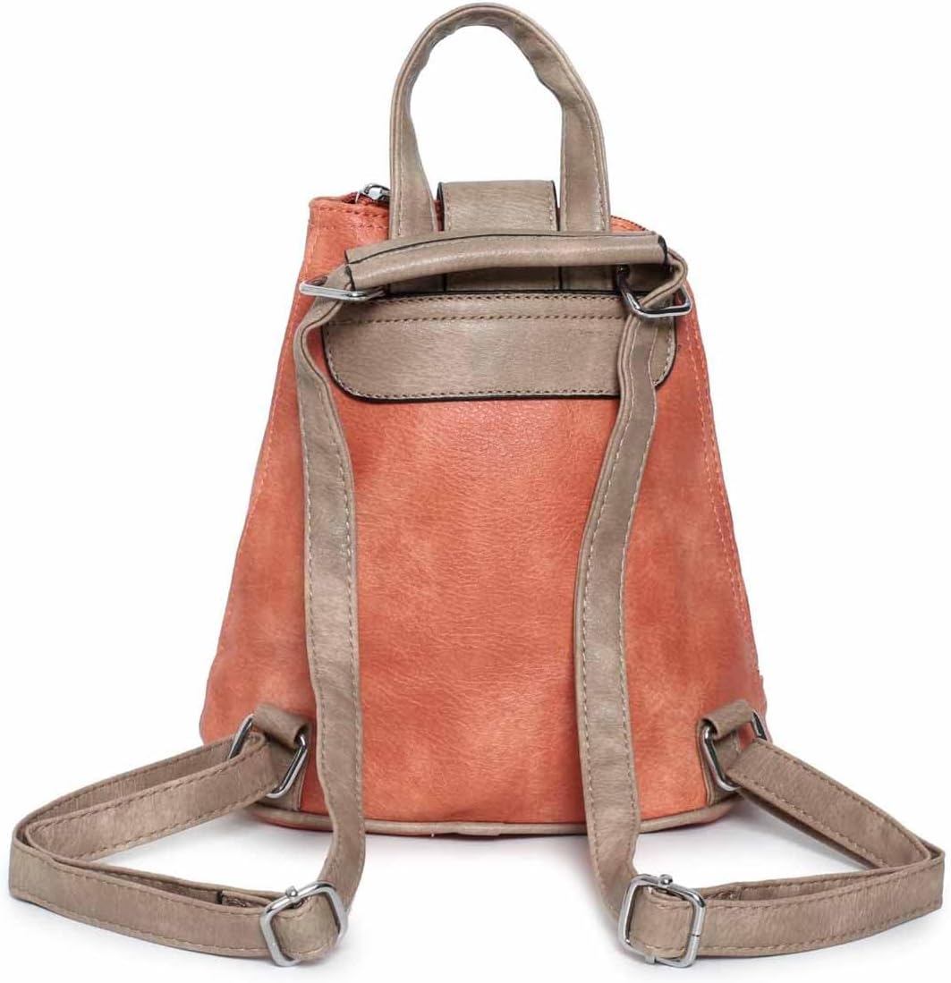 Damen Rucksack Schultertasche Umhängetasche BackPack Handtasche Crossover Crossbody Henkeltasche Rei
