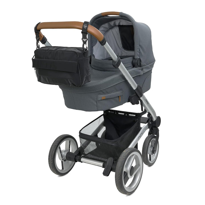 LÄSSIG Kinderwagentasche Buggy Organizer mit Befestigung Black, Black