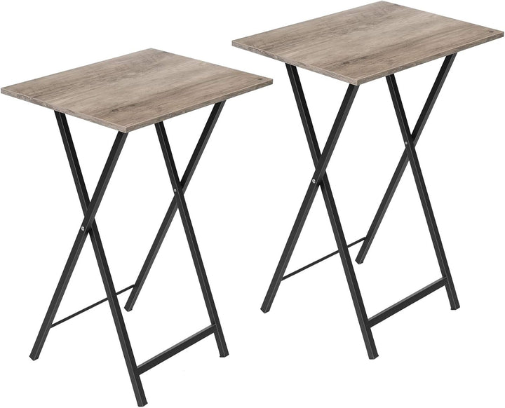 HOOBRO Beistelltisch, Klappbar Tablett Tisch, Sofatisch 2er Set, Serviertisch Snack Tisch Industries