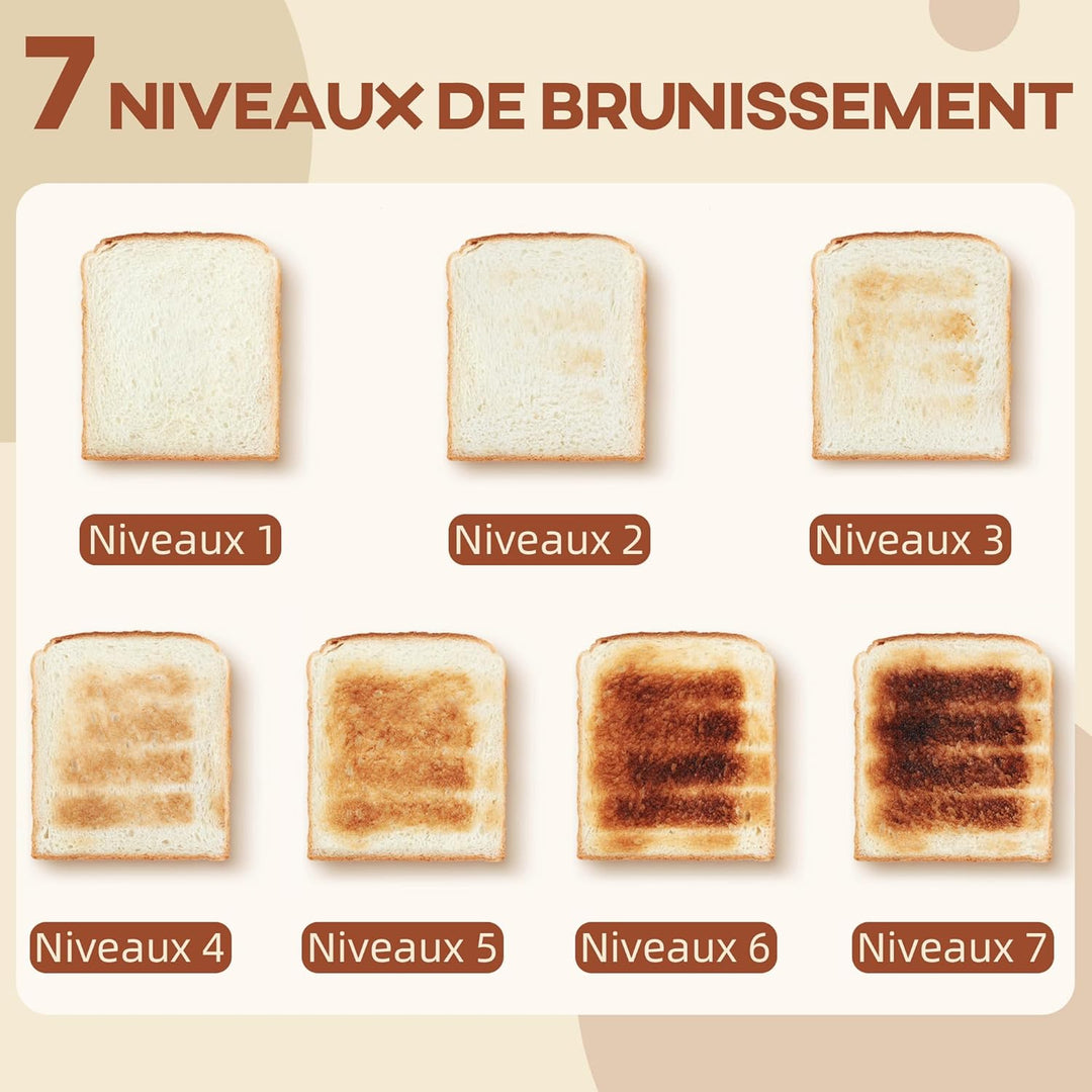 HOMCOM Edelstahl Wasserkocher und Toaster Set 2200 W und 1,7 L, 2-Scheiben-Toaster, 7 Bräunungsstufe