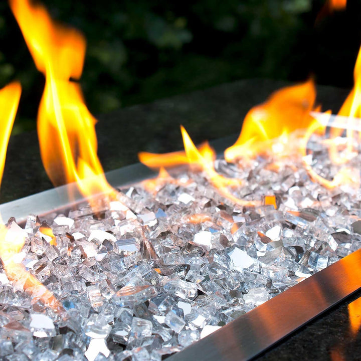 Celestial Fire Glass Hochglänzendes, 1,27 cm reflektierendes gehärtetes Feuerglas in Diamant-Sternli