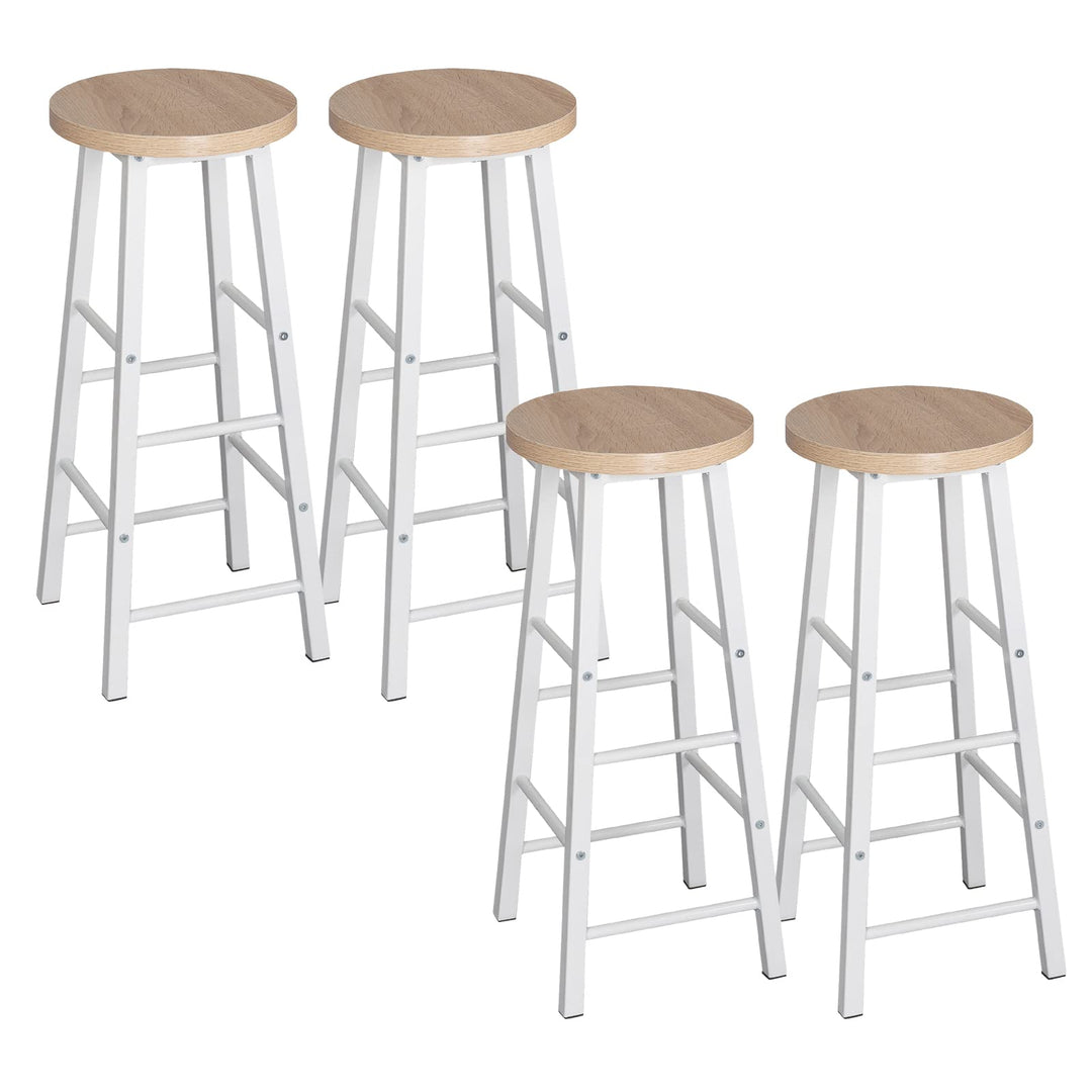 WOLTU 4X Barhocker Bistrohocker Tresenhocker Barstuhl, Gestell aus stabilem Stahl, Stizfläche aus MD