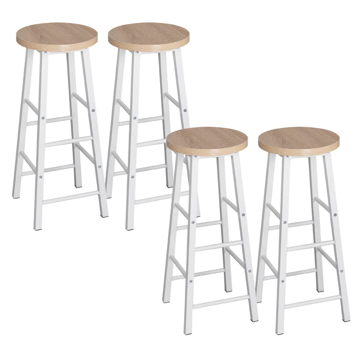 WOLTU 4X Barhocker Bistrohocker Tresenhocker Barstuhl, Gestell aus stabilem Stahl, Stizfläche aus MD