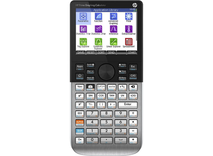 HP Prime Graphing Taschenrechner mit Taschenrechner, Grafikrechner, Silber, 400 MHz ARM9, Tasten, 10