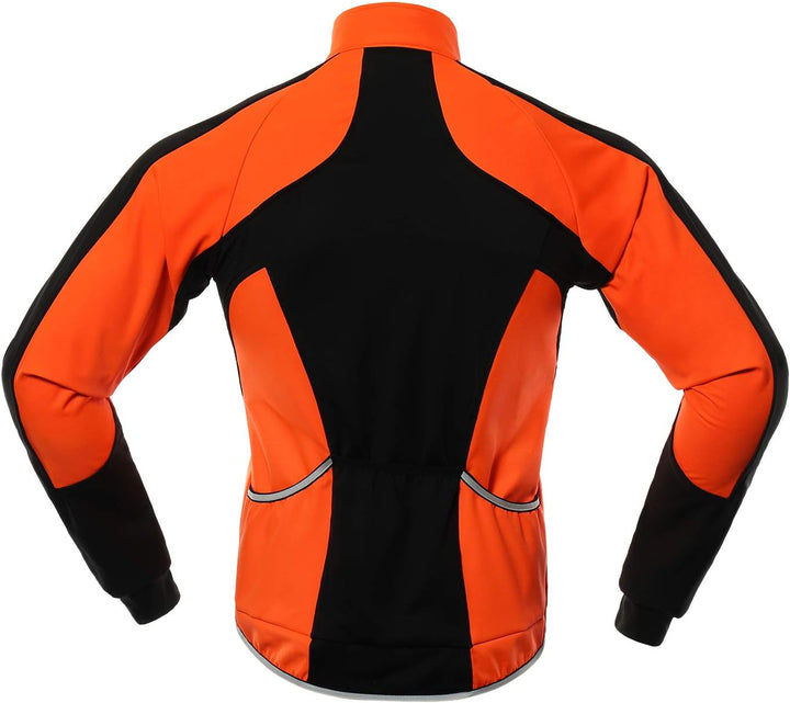 BERGRISAR Herren Fahrradjacke für Winter, Softshell Thermo Winddichte Wasserdicht Atmungsaktiv Radsp