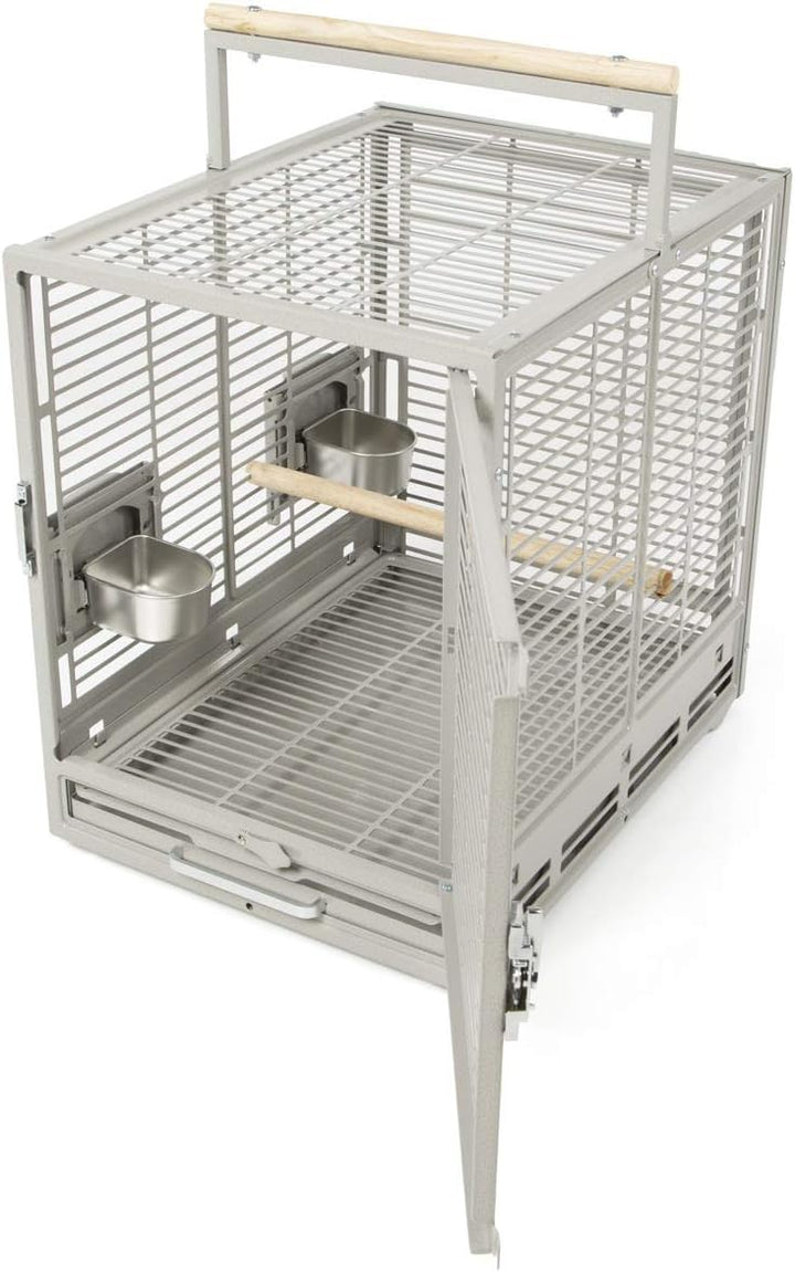 Montana Cages | Transportkäfig EVO - Platinum, der Reisekäfig Hellgrau, Hellgrau