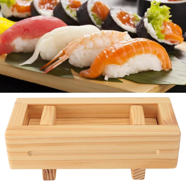 TOPINCN Holz Sushi Pressform, Rechteckige Reisrollenform, Sushi -Formungsschachtel, Sushi Maker -Wer