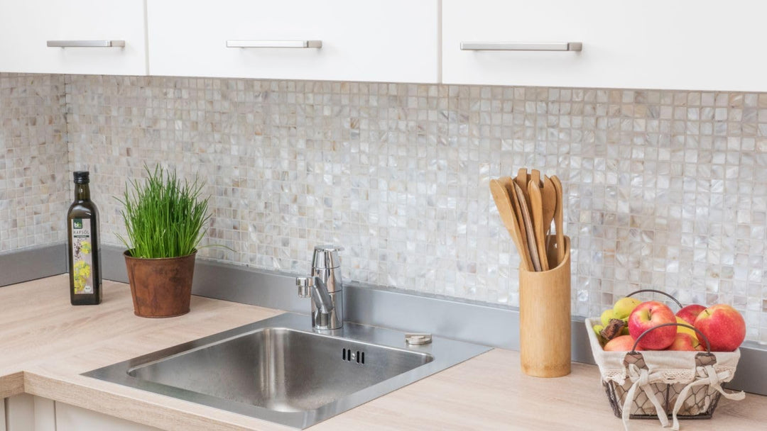 Mosaik Fliese Muschel perlmutt für WAND BAD DUSCHE KÜCHE FLIESENSPIEGEL THEKENVERKLEIDUNG BADEWANNEN