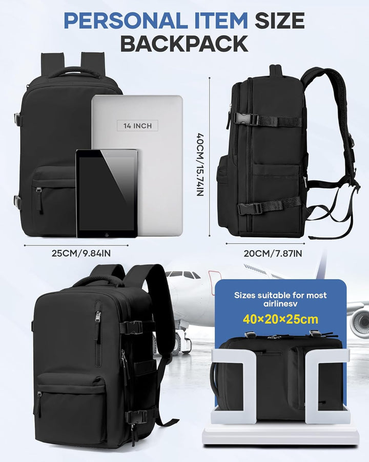 BJLFS Vakuum Rucksack 40×30×20 Handgepäck Rucksack 40x20x25 für Ryanair Wizzair Reiserucksack Damen