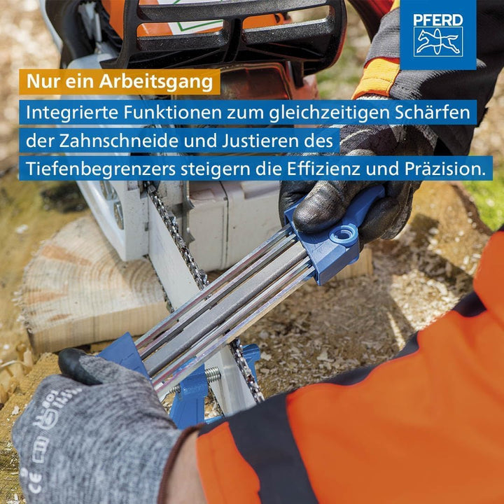 Kettensägenschärfgerät CHAIN SHARP CS-X Q.4mm PFERD Kettensägeschärfgerät Feilen ⌀ 4,0 mm, Kettensäg