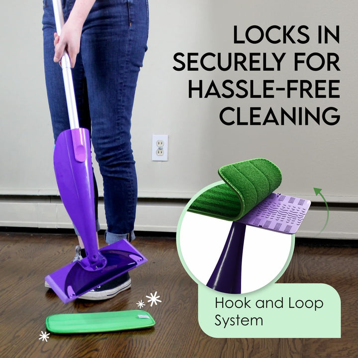 Turbo Microfiber Bodenwischer Ersatzbezug - 2 Stück Mikrofaser Ersatzbezüge für 30cm Wischmopp und S