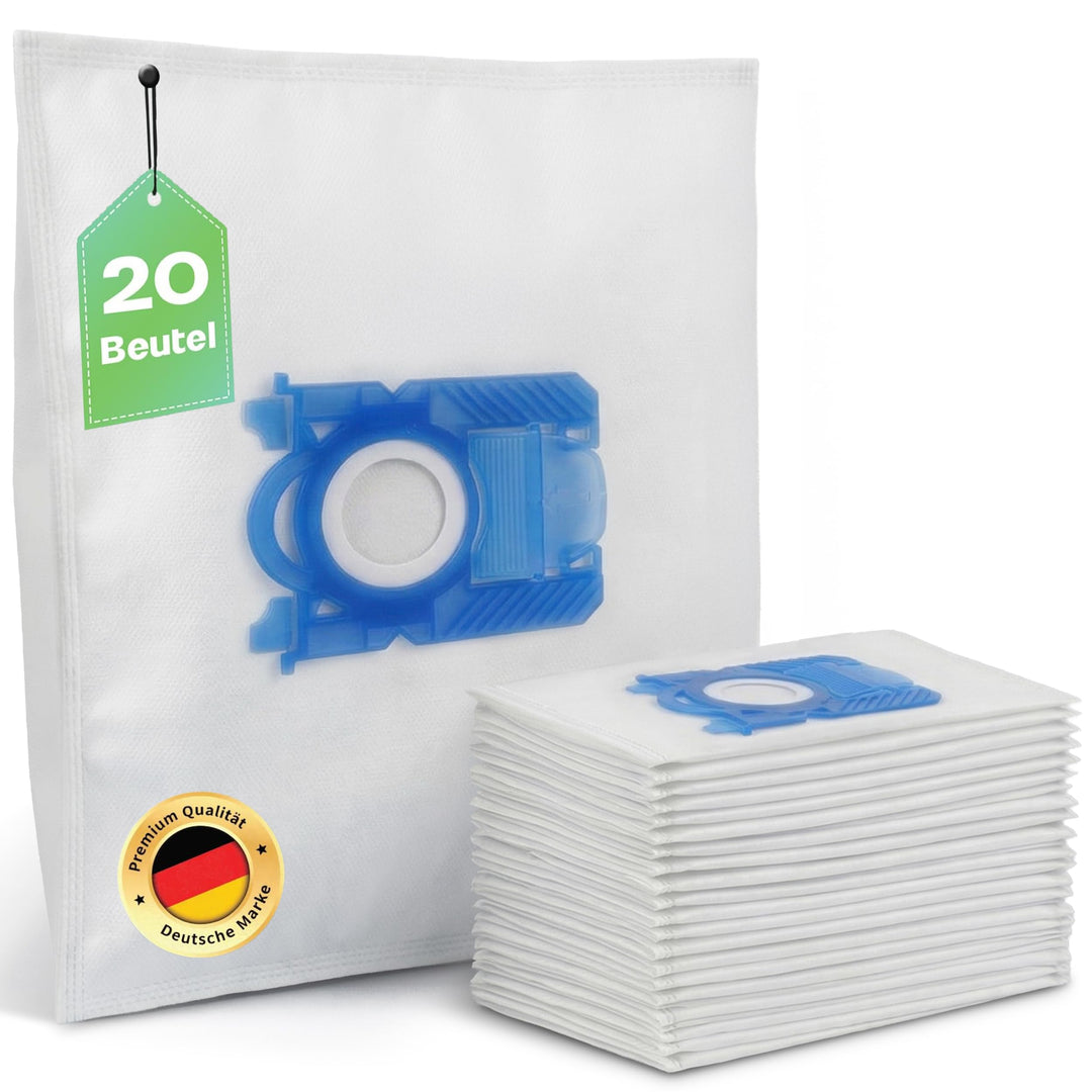 20 Staubsaugerbeutel passend für AEG Staubbeutel GR201S S-Bag, Swirl PH86/99, AEG VX9 Öko, VX8, VX7,
