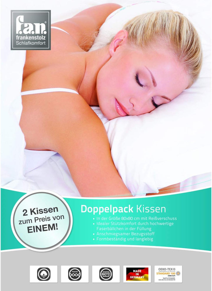 Frankenstolz F.A.N Faserbällchenkissen Doppelpack Sparset 2X 80x80 cm