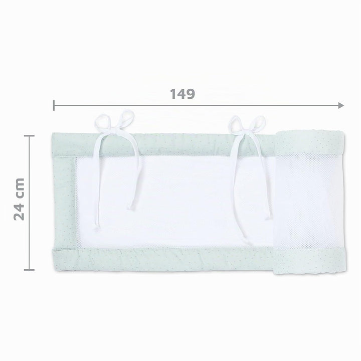 babybay Nestchen Mesh Royal passend für Modell Original, mint Glitzerpunkte gold