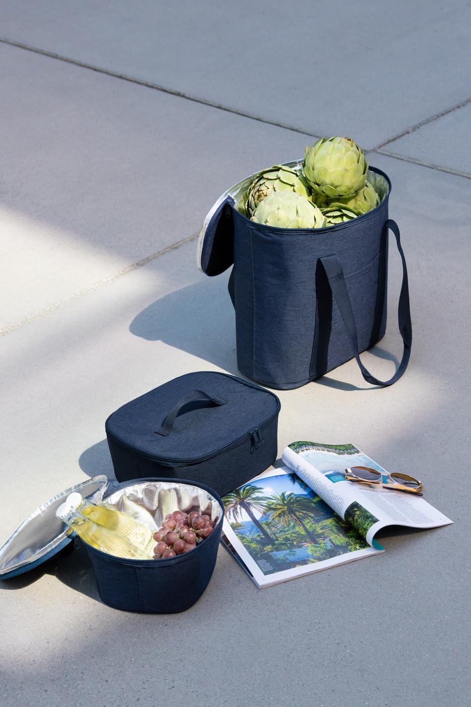 reisenthel thermoshopper Twist Navy – Kühltasche für den Einkauf oder das Picknick mit 2 Trageriemen