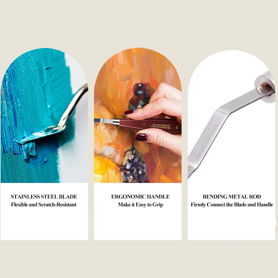 14 Stück Palette Messer Set Spachtel Schaber Malmesser Malspachtel Künstler Set für acryl und Öl Far