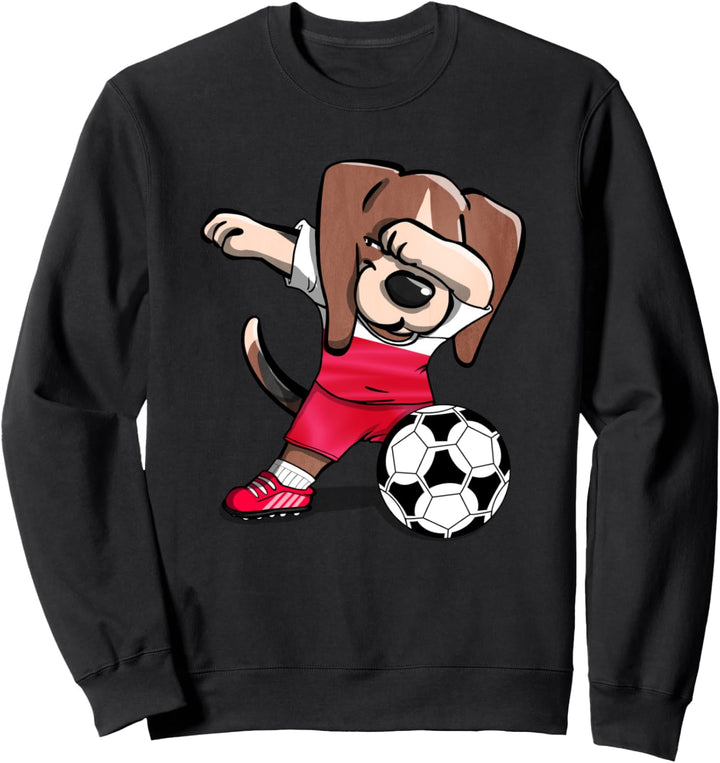 Tupfen Beagle Dog Polen Fussball - Polnische Flagge Sweatshirt