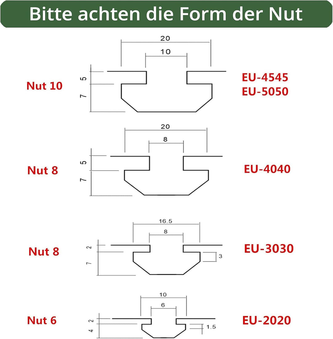 4x EYPINS Befestigungsmaterial Winkel, Aluprofil 80x80 Nut 8 Aluminium Winkelverbinder Eckwinkel Eck