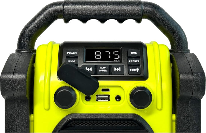 BR 230 BT, Baustellenradio Bluetooth - Neongelb/Offwhite - Silva Schneider - Digitales PPL Radio, 10