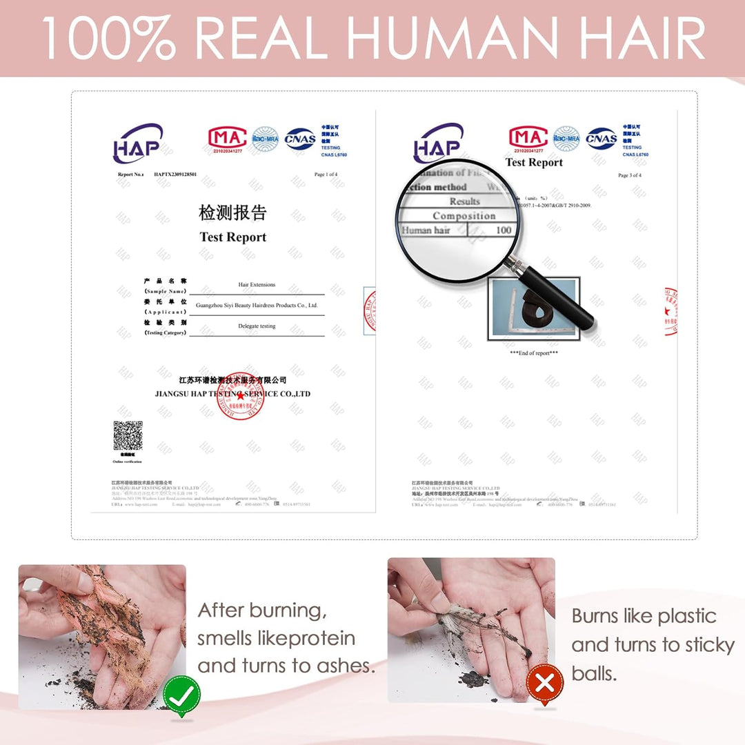 Clip in Extensions Echthaar 1 Piece 5 Clips 7A Human Hair Weich Lang Haarverlängerung Günstig Glatt