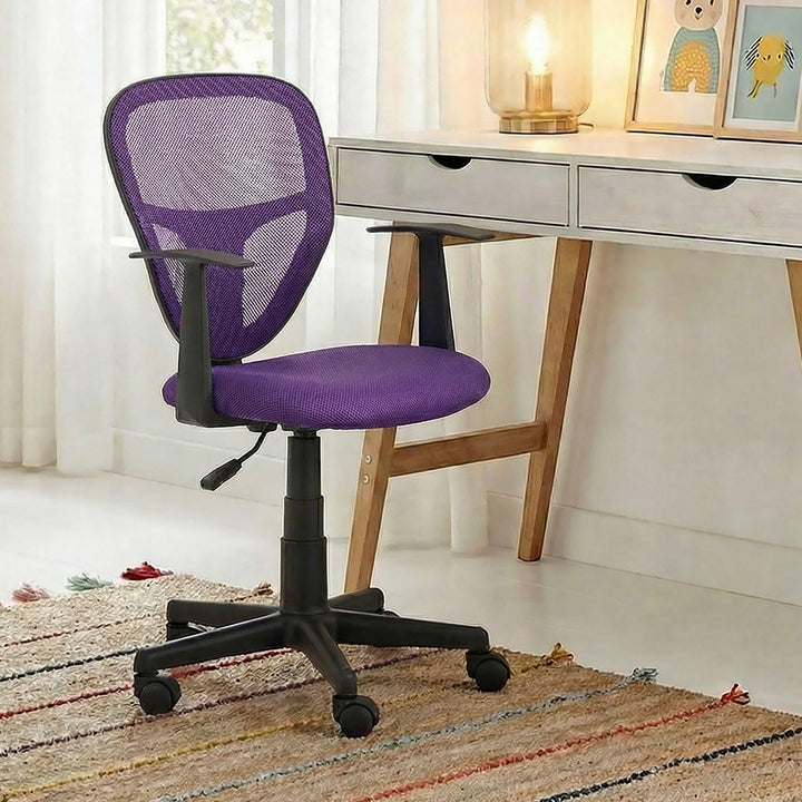 CARO-Möbel Kinderdrehstuhl Studio - Ergonomischer Schreibtischstuhl mit Armlehnen, Verstellbar, Lila