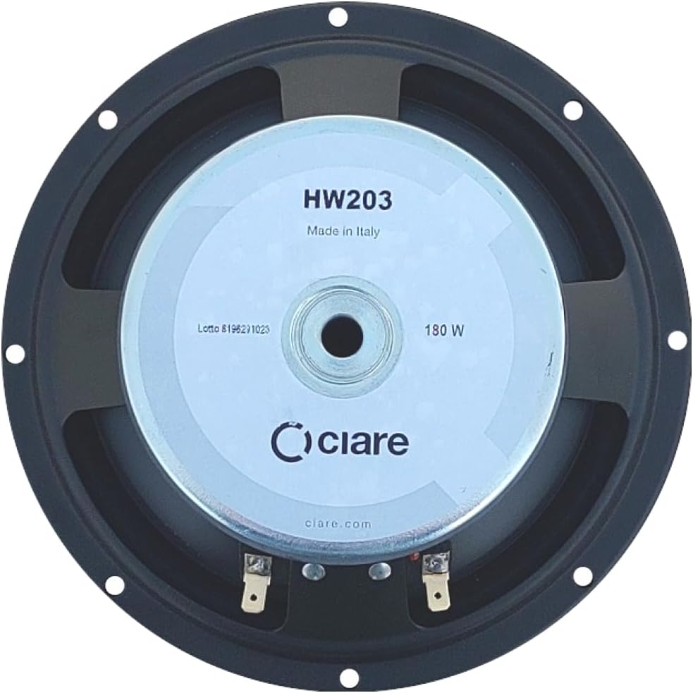 1 CIARE HW203 Tieftöner 20 cm 200 mm 8" Durchmesser, 80 Watt rms und 180 Watt max, Impedanz 8 Ohm, 9