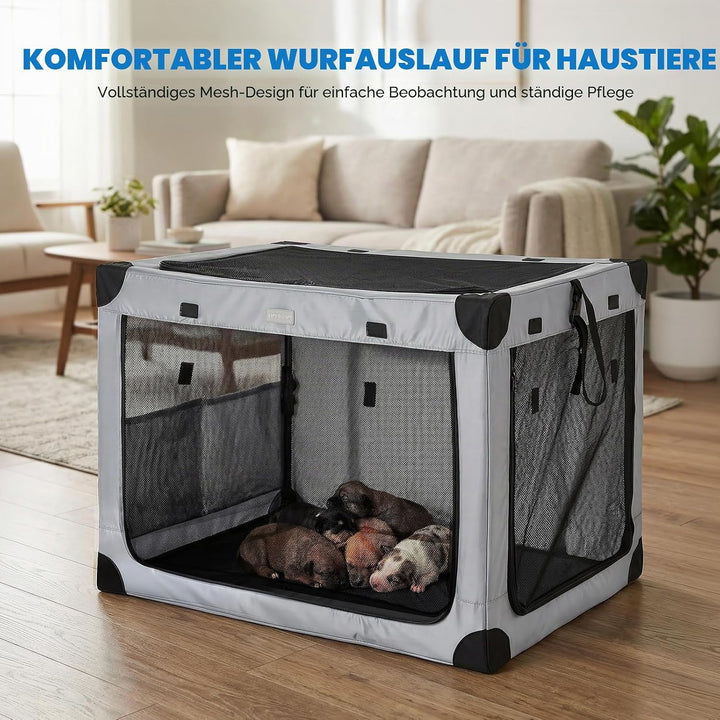 Faltbare Hundetransportbox Faltbar Zusammenklappbar | Wasserdicht Hundebox Auto mit Tür | Tragbarer