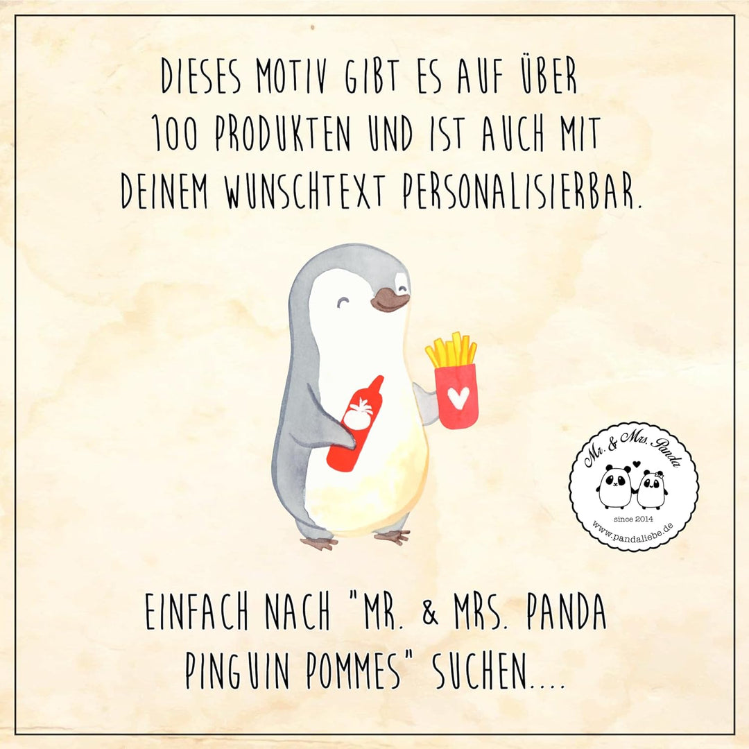 Mr. & Mrs. Panda tablett für Bett Pinguin Pommes - Geschenk, Freund, Servier, Hochzeitstag, Holz, Ja