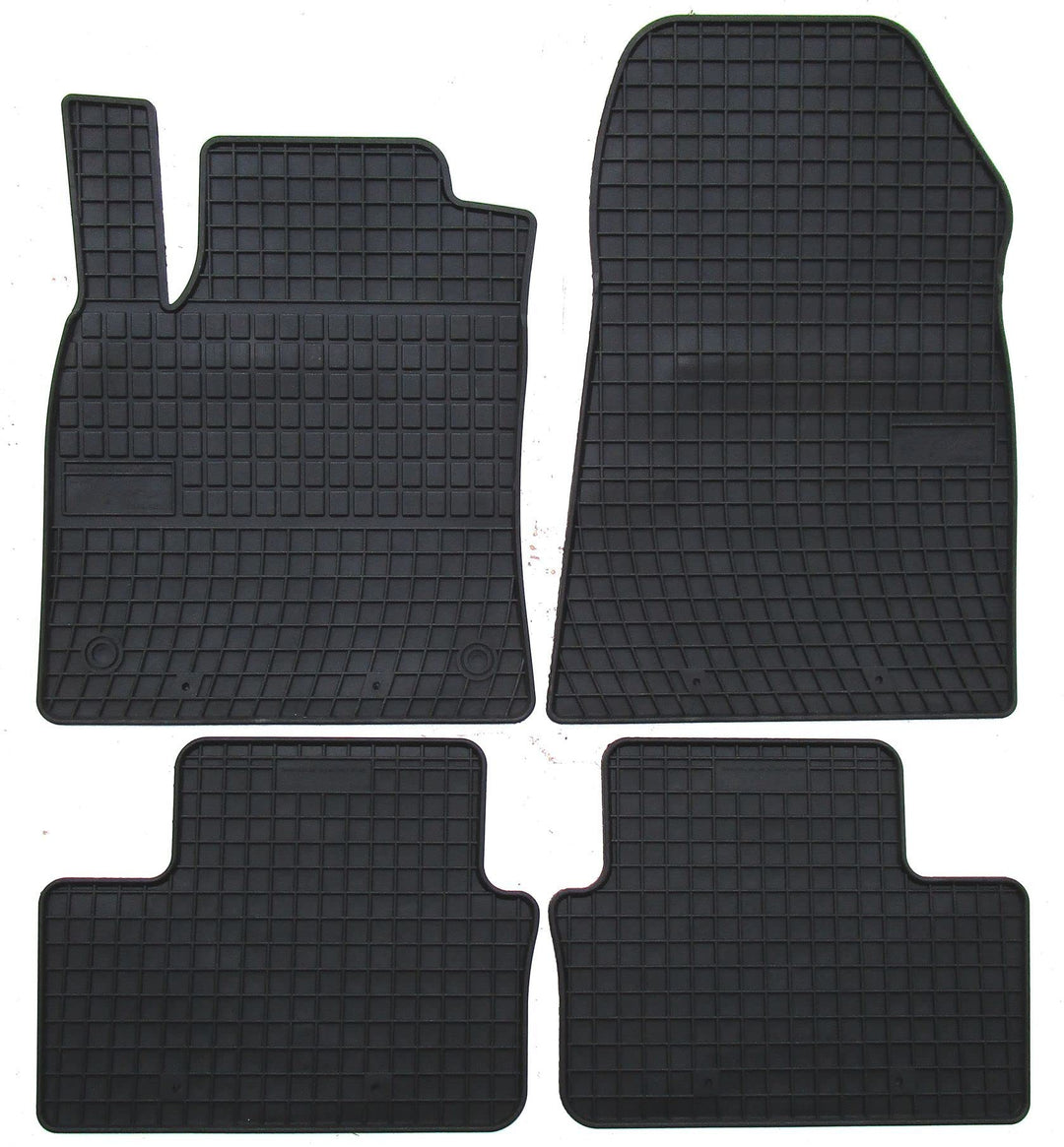 Bär-AfC RE62311 Gummimatten Auto Fussmatten Schwarz, Erhöhter Rand, Set 4-teilig, Passgenau für Rena