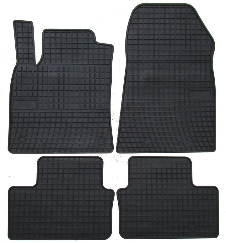 Bär-AfC RE62311 Gummimatten Auto Fussmatten Schwarz, Erhöhter Rand, Set 4-teilig, Passgenau für Rena