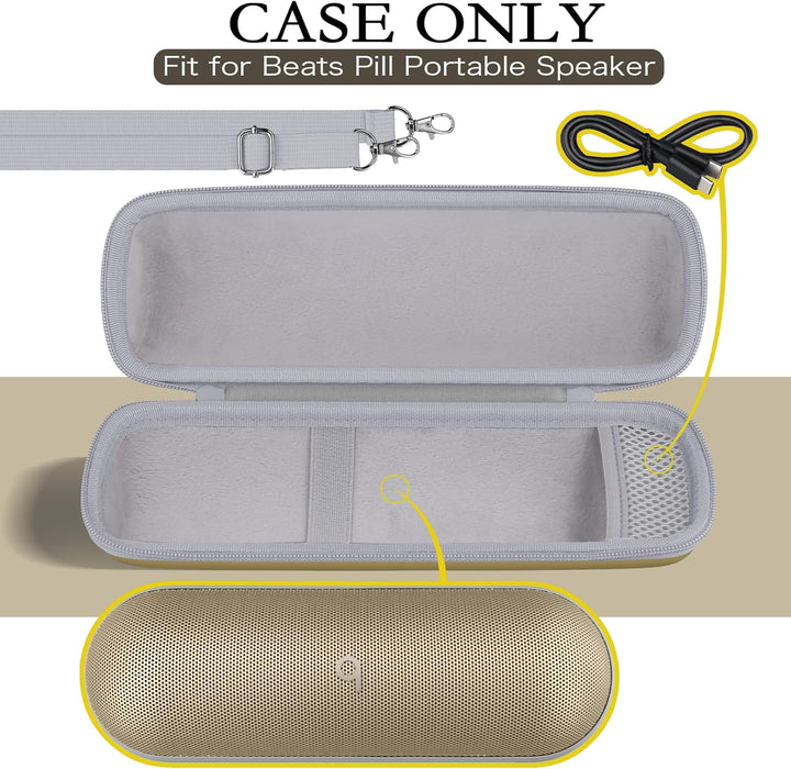 co2CREA Hart Reise Schutz Hülle Etui Tasche für Beats Pill Tragbarer Bluetooth Lautsprecher, Beats b
