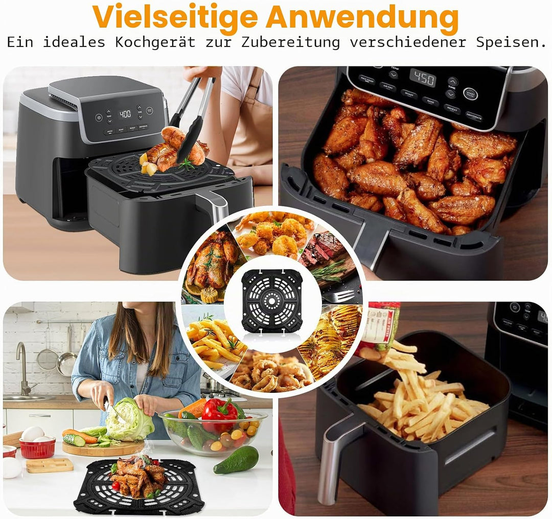GXF Grillplatte für Heissluftfritteuse für Ninja AF180UK Air Fryer Pro XL 6-in-1 6.2L, 21.6x20.3 cm