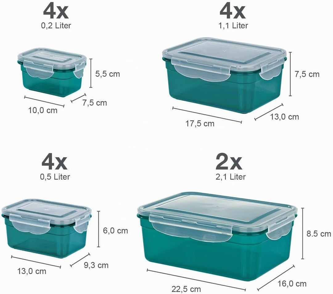 GOURMETmaxx Frischhaltedosen klick-it 14er Set | Spülmaschinen- Mikrowellen- und Gefrierschrankgeeig