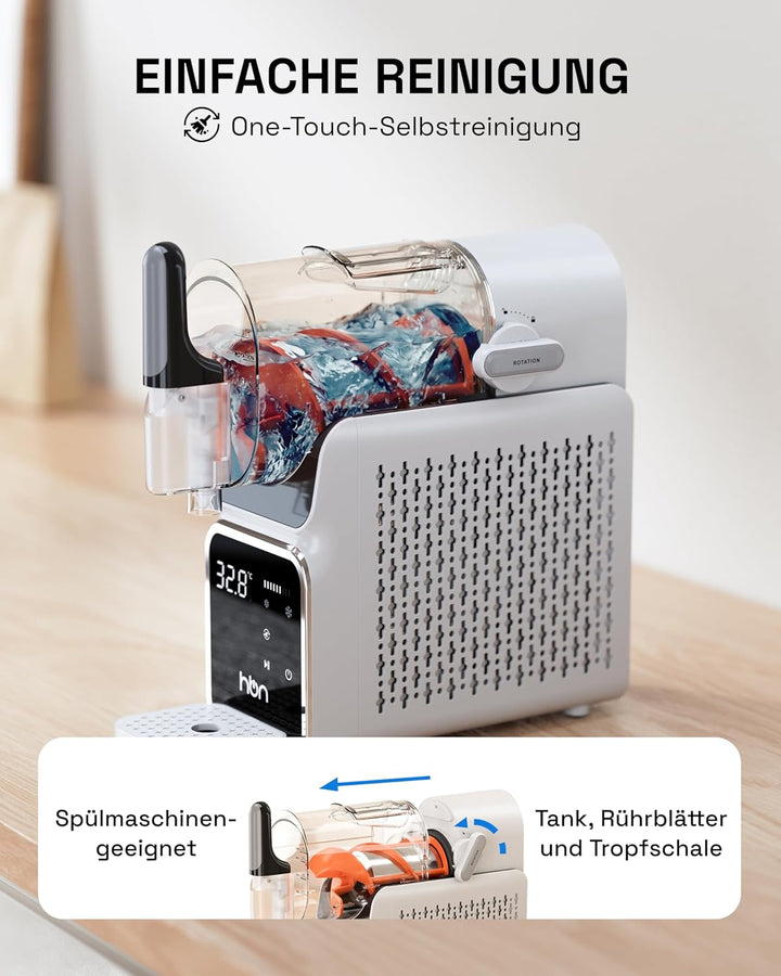 HBN Slush Maschine 2L Softeismaschine für Zuhause mit Selbstreinigende, kein Eis nötig, 6 Programme