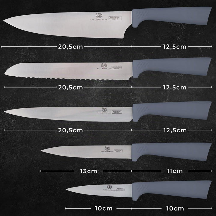Messerblock mit Messer - 5 teilig - Messerset und Messer Block - Küchenmesser Set - Kitchen Knife Se