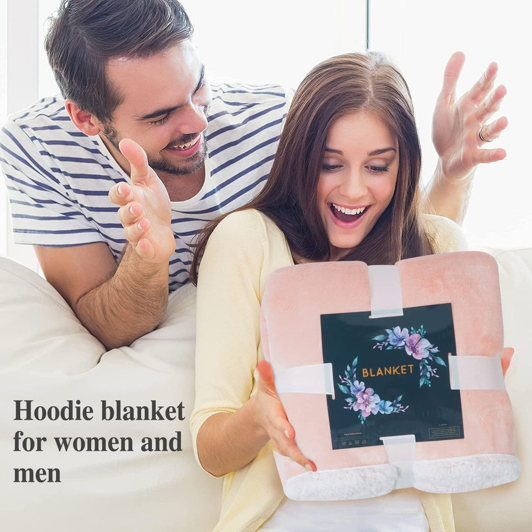 Viviland Pullover Damen & Herren Hoodie Sweatshirt, grosser und Warmer Hausanzug für Erwachsene Rosa