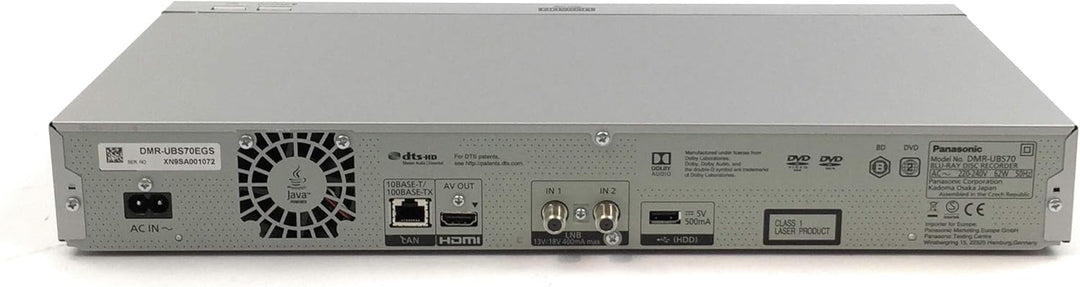 Panasonic DMR-UBS70EGS Ultra HD Blu-ray Recorder (500GB HDD, 4K Blu-ray Disc, 4K VoD, UHD TV Empfang