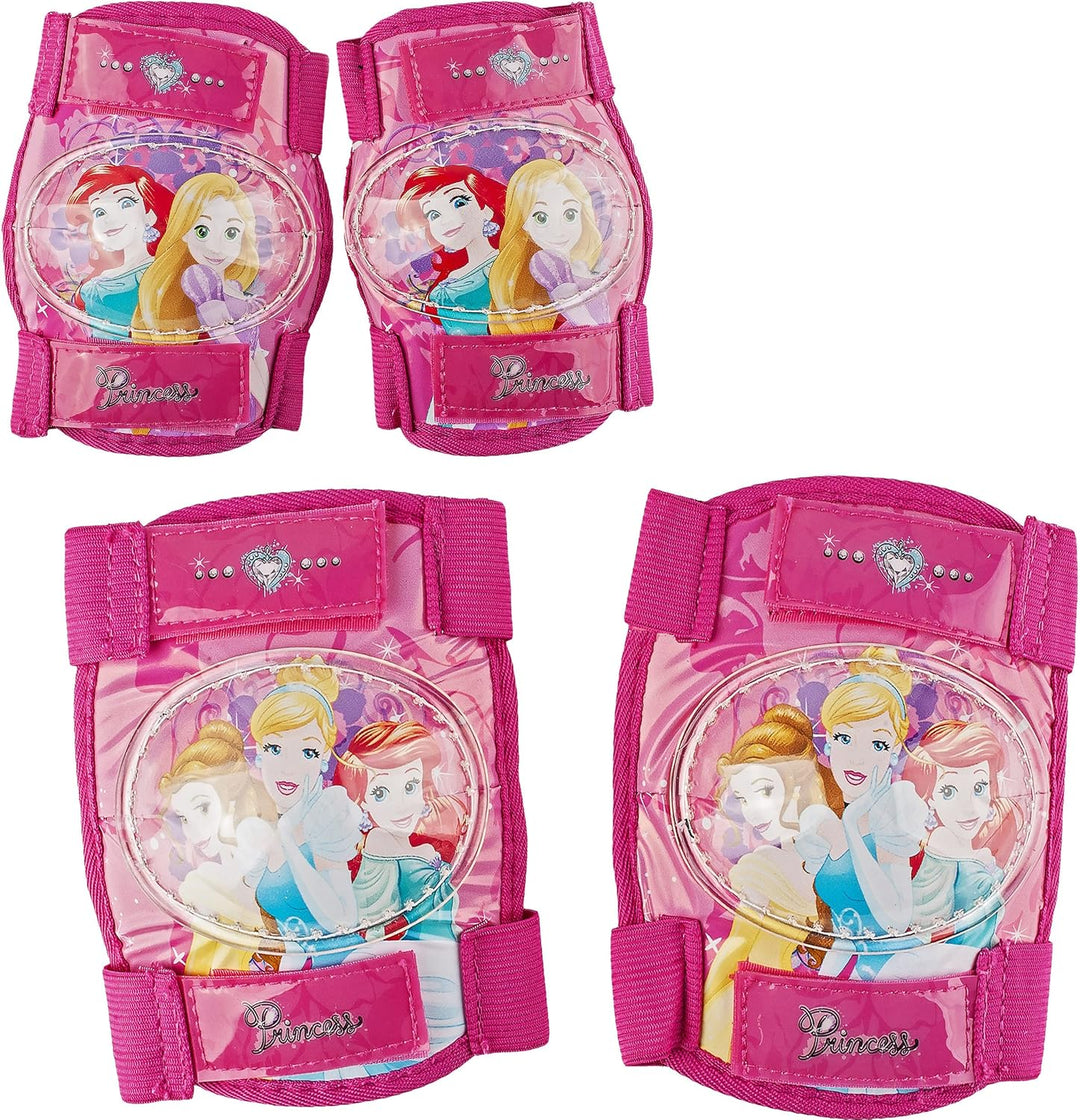 4 TLG. Kinder Set KNIESCHÜTZER 3 Prinzessinnen - ELLENBOGENSCHÜTZER Knieschoner - Schützer z.B. für