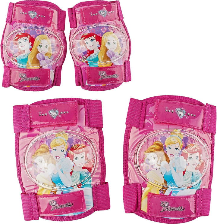4 TLG. Kinder Set KNIESCHÜTZER 3 Prinzessinnen - ELLENBOGENSCHÜTZER Knieschoner - Schützer z.B. für