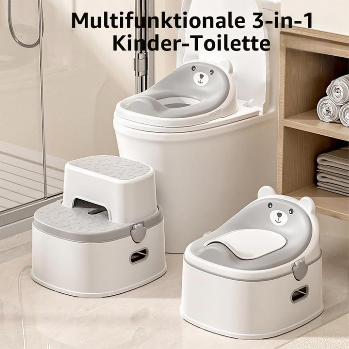 Töpfchentraining-Toilettensitz für Kleinkinder, multifunktionales tragbares Töpfchen mit Spritzschut