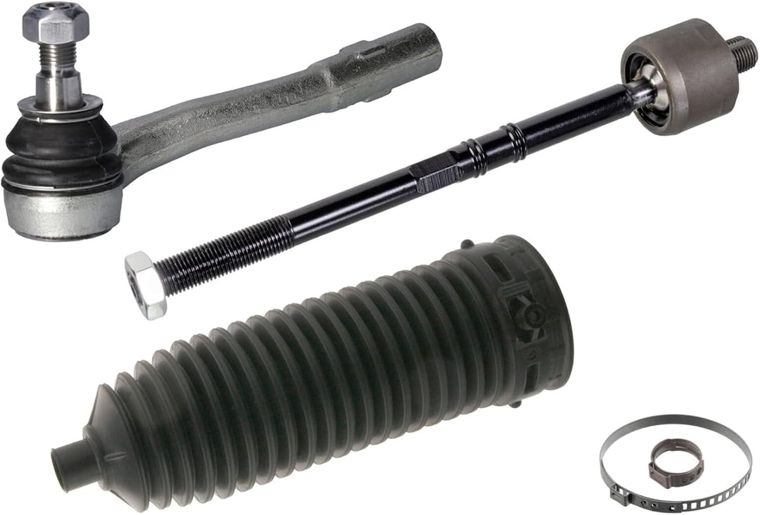 febi bilstein 40167 Spurstange mit Endstück, Manschette und Anbaumaterial , 1 Stück Vorderachse rech