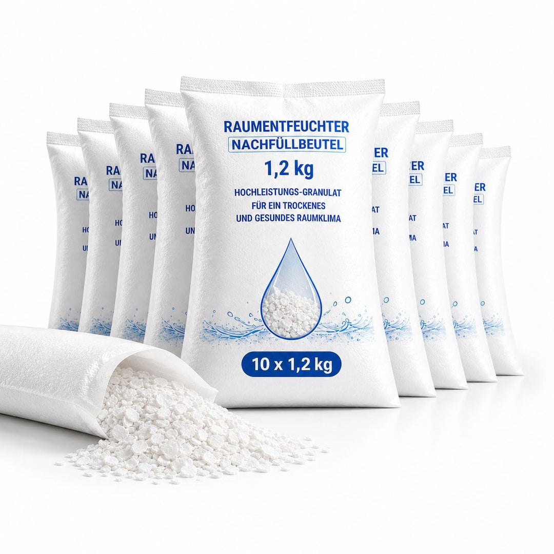 Nachfüllpackungen, Granulat im Vliesbeutel für Raumentfeuchter Luftentfeuchter 10 x 1,2 kg VABIONO