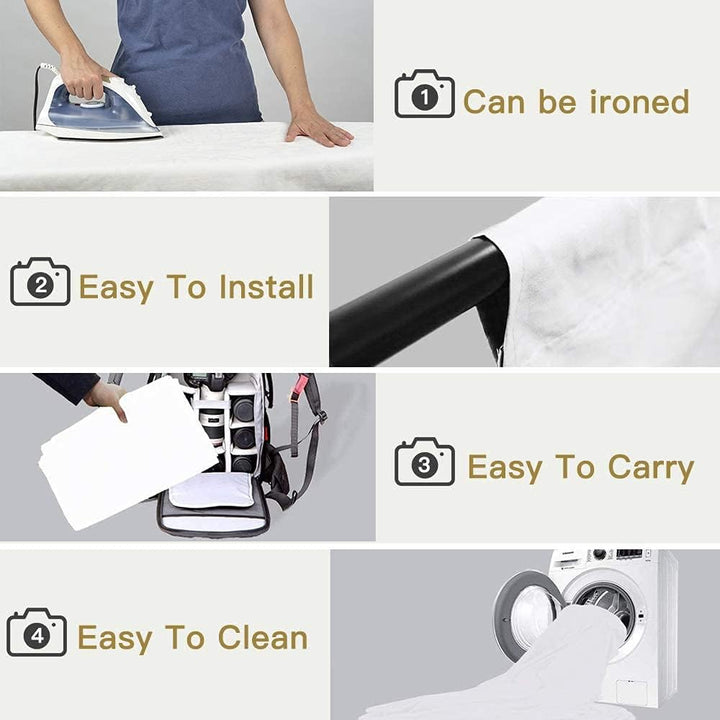 Hintergrund Fotografie Weiss, 3x3m/9.8x9.8ft Anti-Falten White Fotowand Hintergrund Polyester Faltba