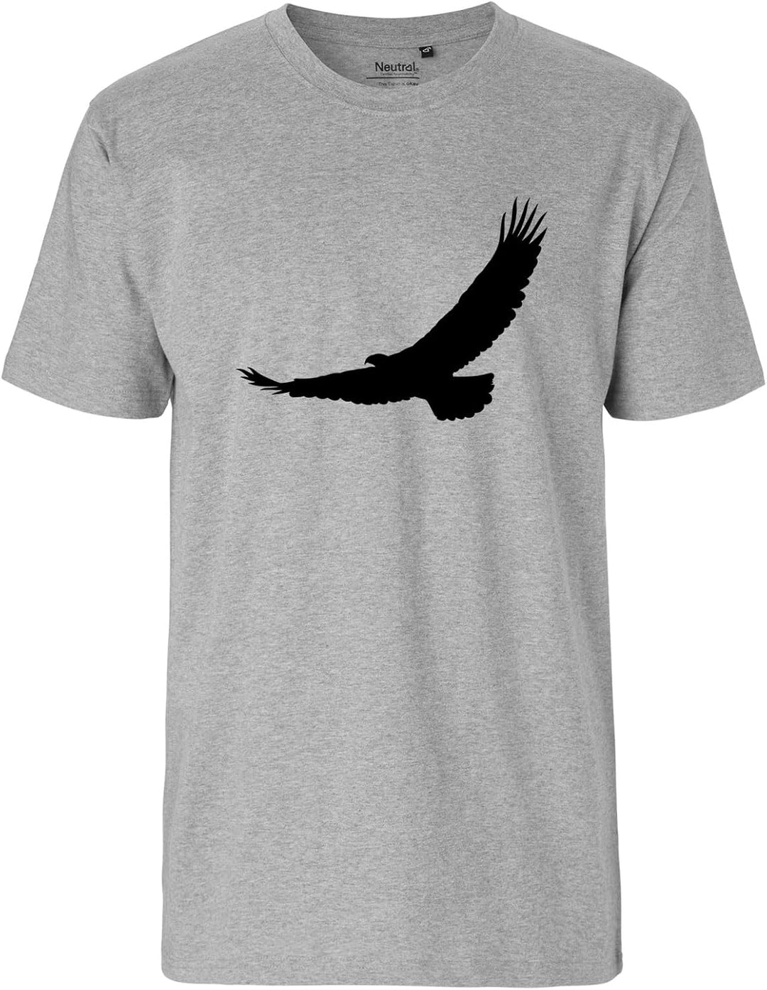Huuraa Herren T-Shirt Eagle Silhouette Adler Bio Baumwolle Fairtrade Oberteil Grösse S-3XL mit Motiv