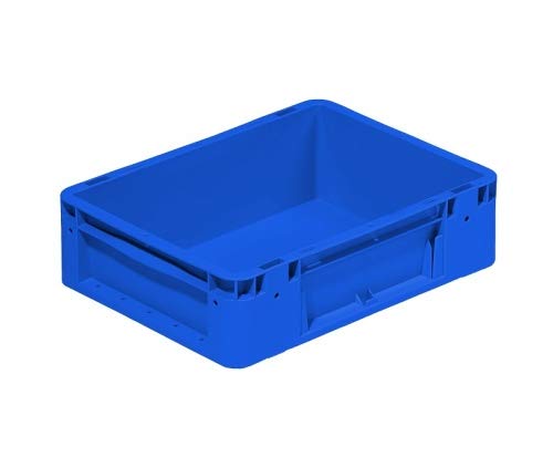 Stapelbox stark 400x300x120 mm | Eurobehälter | Stapelbehälter Farbe blau, Blau