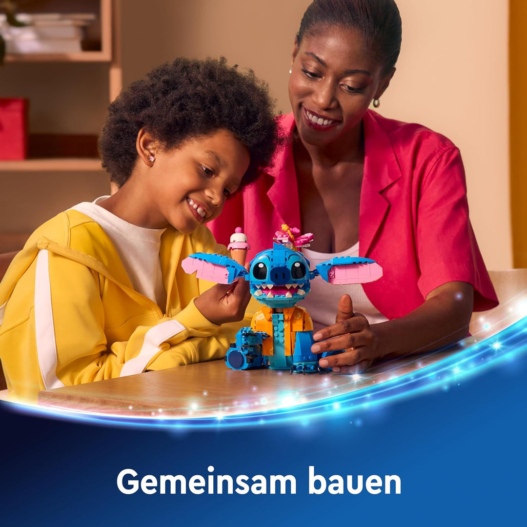 LEGO | Disney 43249 Stitch, Jeu de Construction pour Enfants, Cornet de Glace et Figurine Single, Si