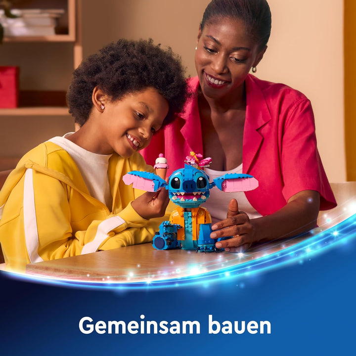 LEGO | Disney 43249 Stitch, Jeu de Construction pour Enfants, Cornet de Glace et Figurine Single, Si