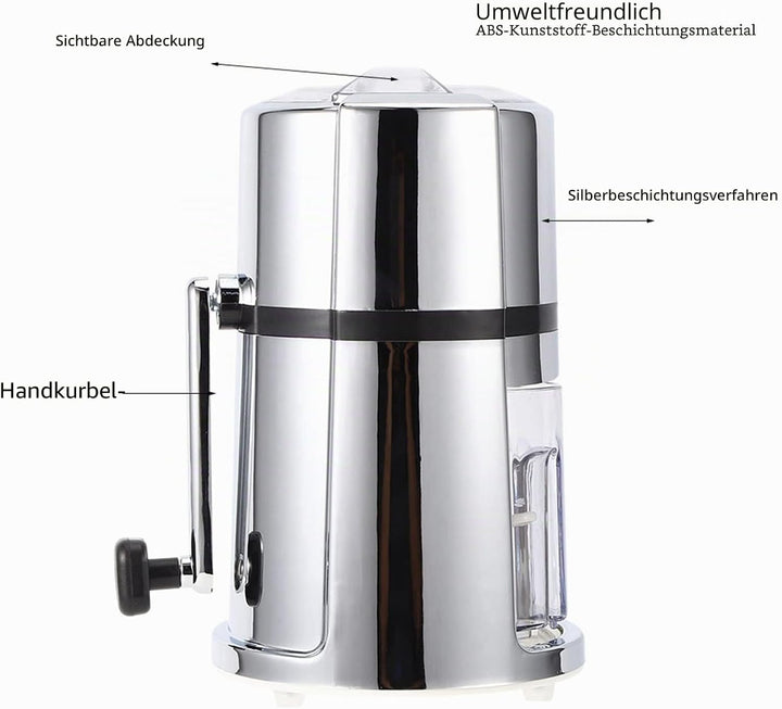 Crushed ice Maker,Handheld Eiscrusher, Eiszerkleinerer und Crushed Eismaschine Eiszerkleinerer Handh