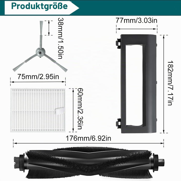 EATBALE Bürste Ersatzteile Zubehörset für Eufy L60/L60 SES/L50/L50 SES Series Roboter Staubsauger, 1